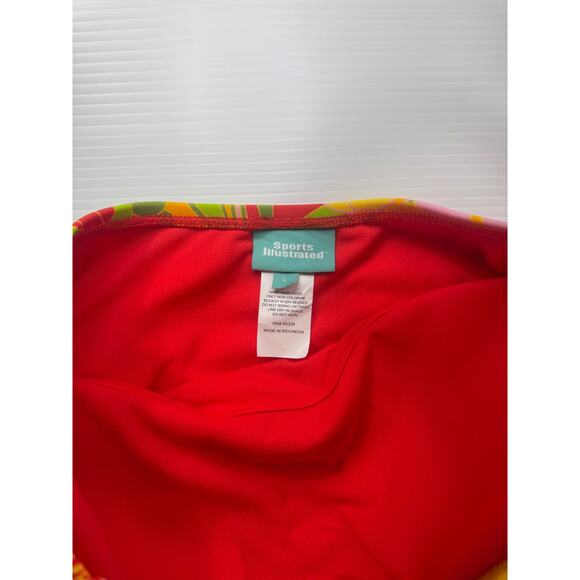 Retro Strapless Floral One Piece Swimsuit Women’s Large NWT 70s Bandeau Dopamine - Picture 12 of 16